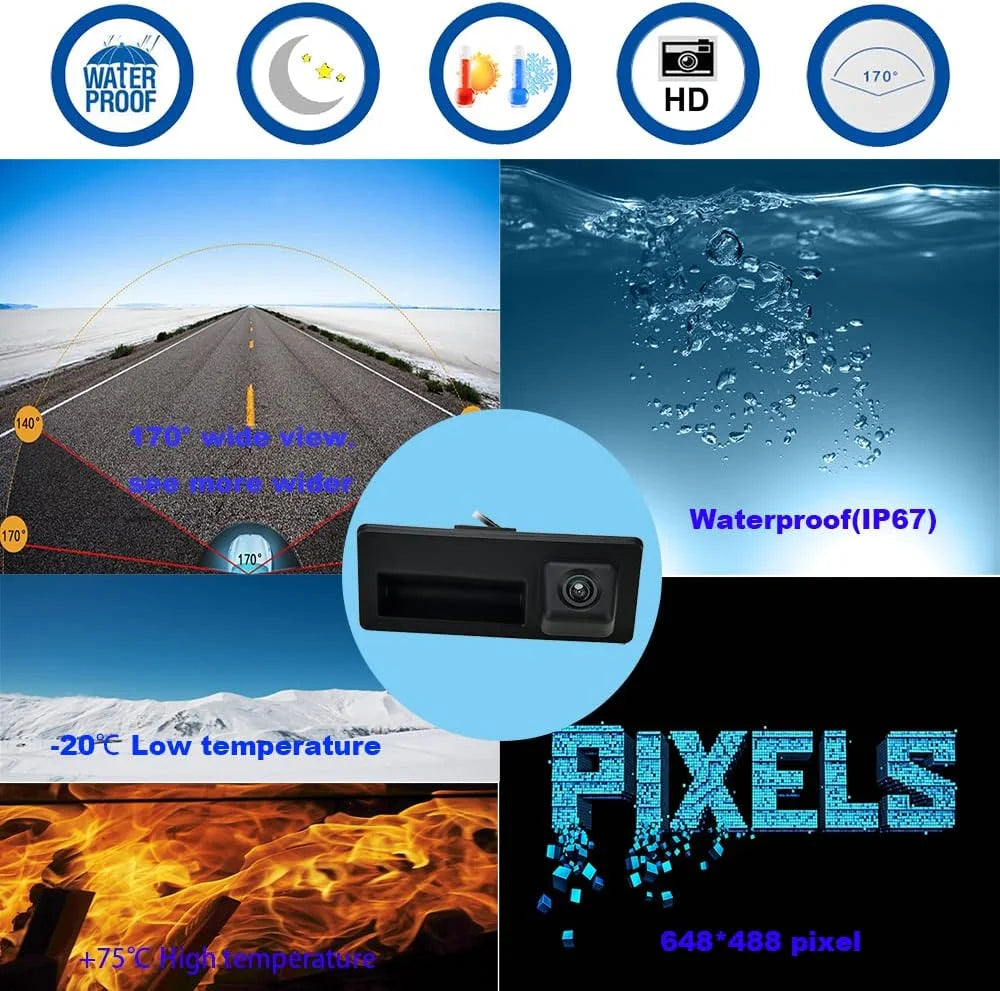 Camera for A4 Pat Pat Q3 for Handle Canying Touran VW Rear S5 View Car Audi Camera Trunk HD Tiguan A5 Golf Q5