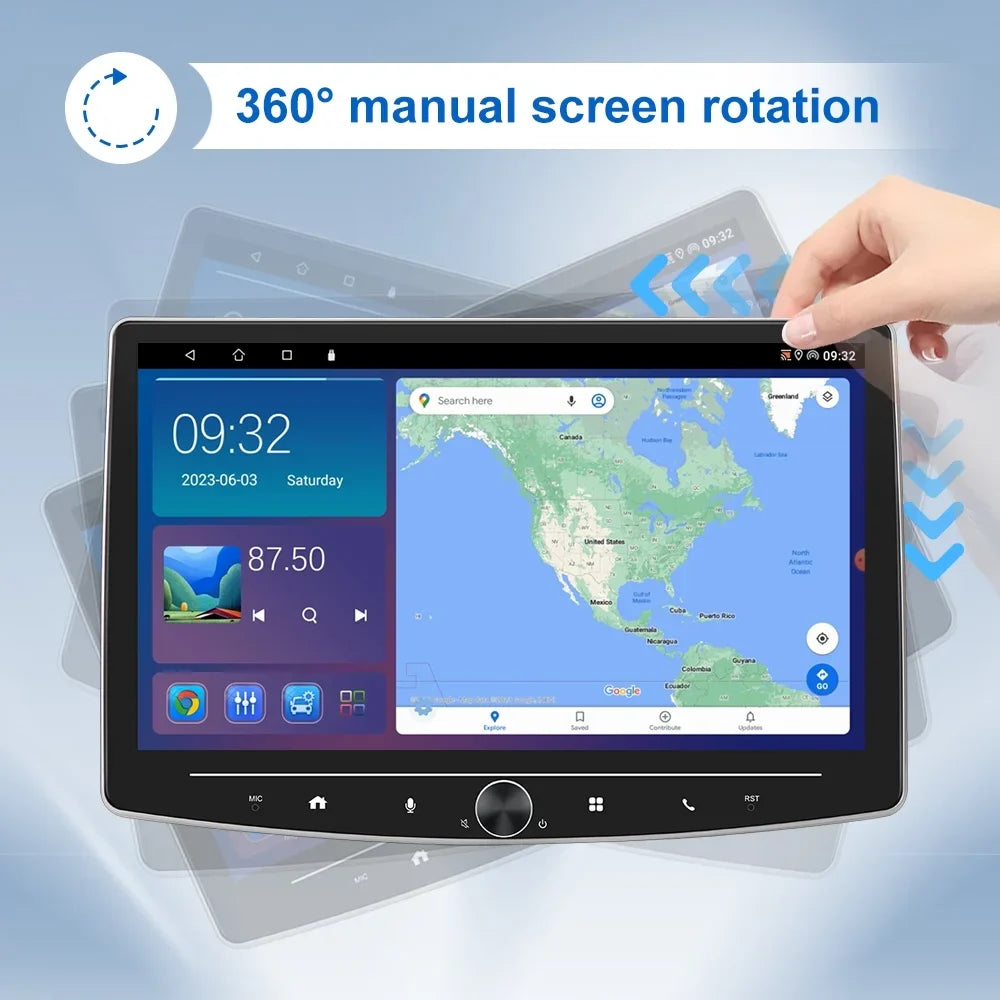 Mirror Screen 1 Touch 10 Apple Auto Receiver including Multimedia Player AHD Bluetooth Stereo Carplay Camera with Single Android FM Car USB HD Reversing USB Audio Inch Link Radio Din