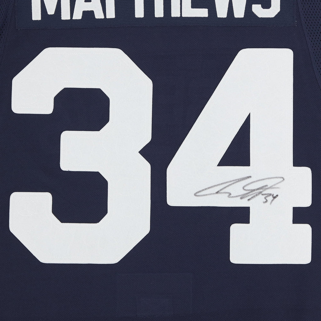 Authentic Leafs Auston 2022 adidas Matthews Navy Toronto Maple Classic Autographed Jersey Heritage