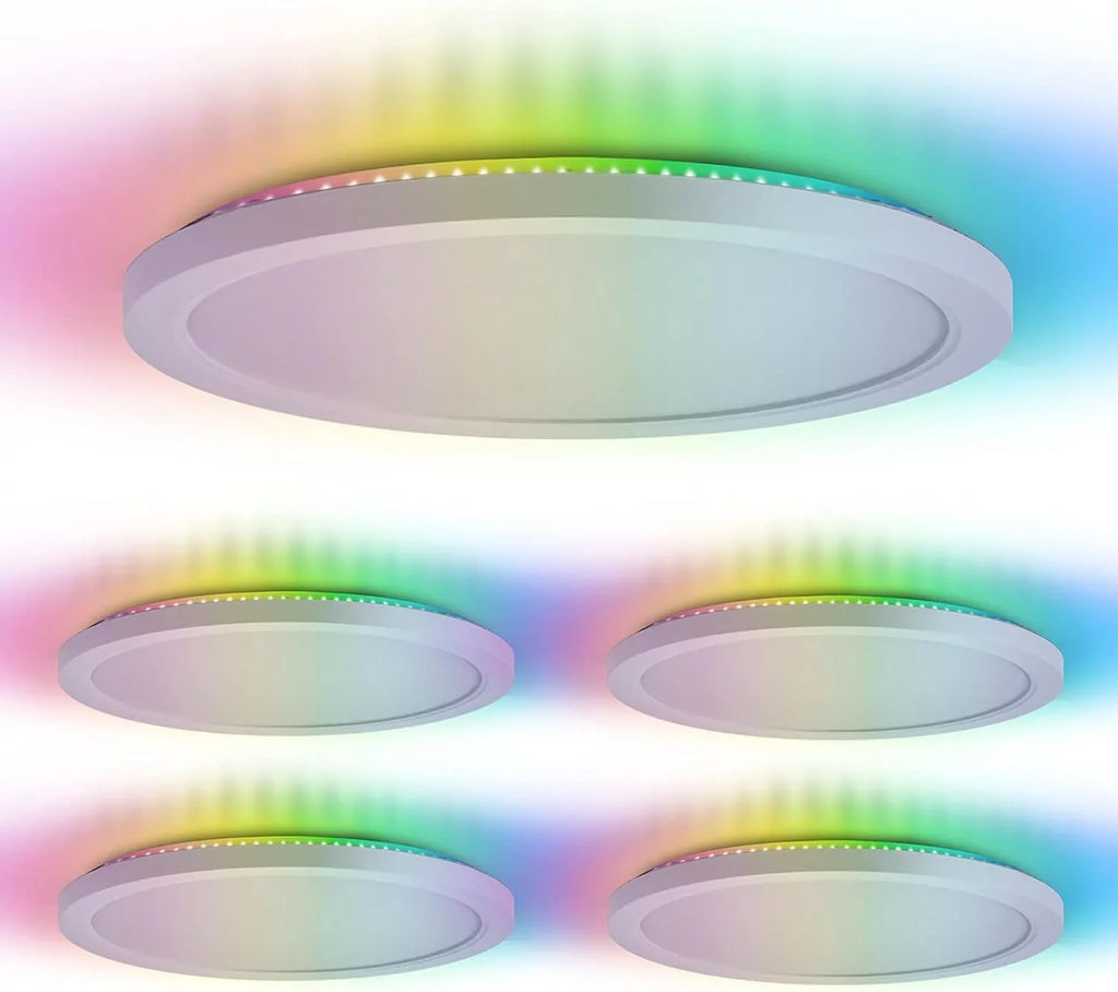 LED Ceiling Smart Home Compatible Mount Bedroom RGB LED Changing Energy Hallway 24W 2500LM Inch Star Light Sunco Kitchen 4 Flush Fixture Light 13 Night Pack Alexa for Google ETL Color Amazon