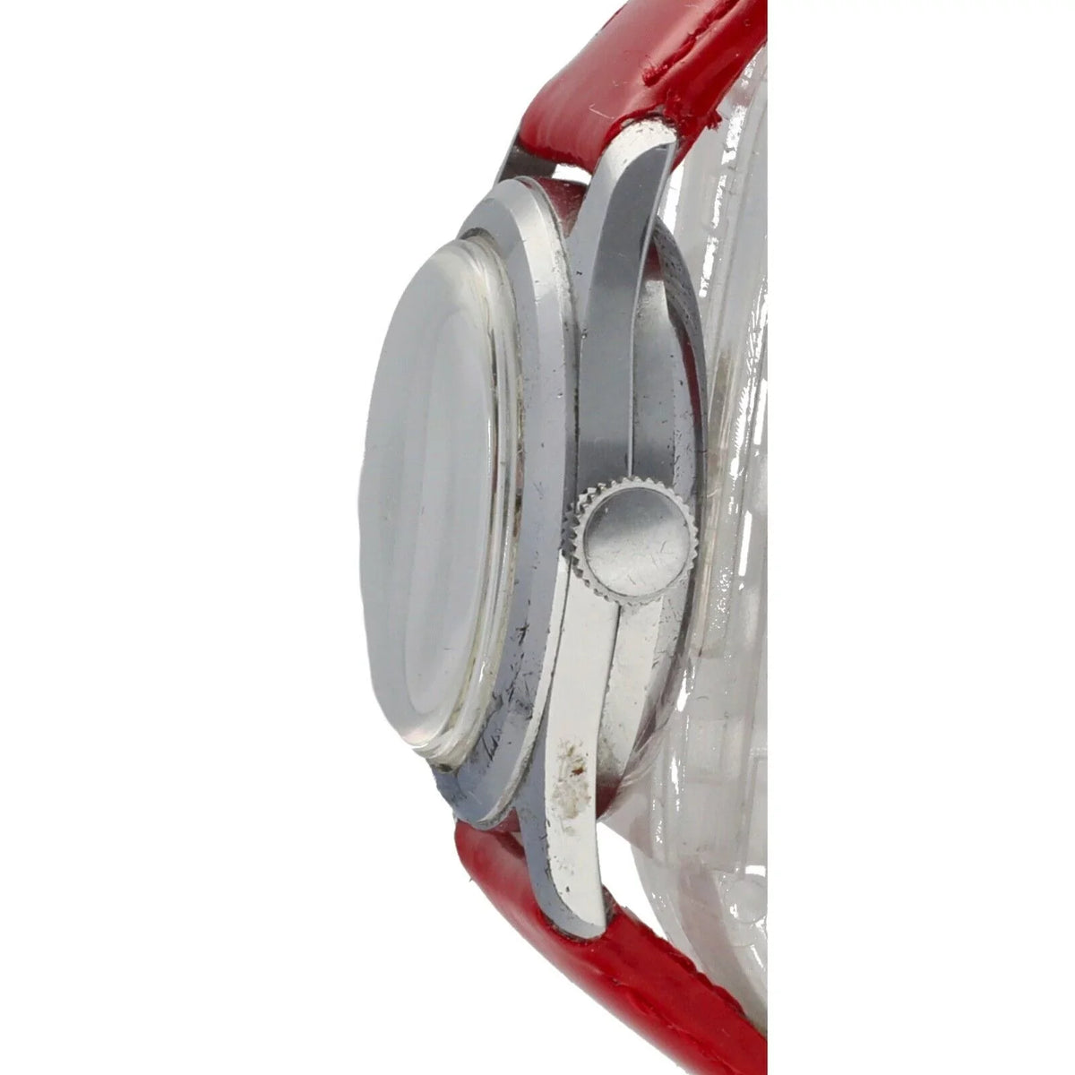 Swiss Watch 29mm Vintage Women's Mouse Metal Manual Leather Mickey Base Red Wind