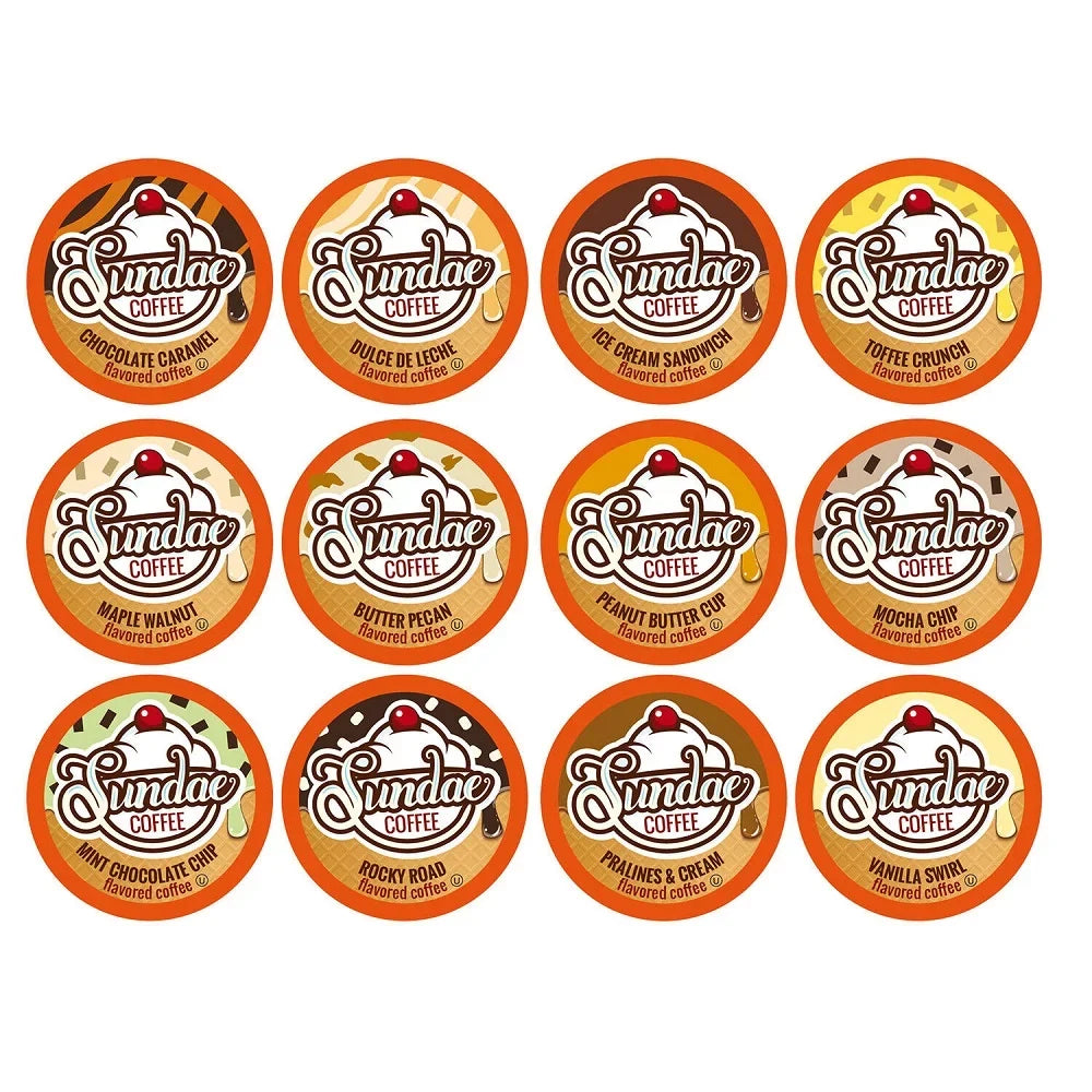 Keurig Cream Sundae Coffee K-Cup for Ice Brewers K-Cups 48 Variety Flavored Pack