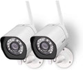 Security Outdoor Camera Night Zmodo Cameras Plug-In, Pack 2 Wireless Alexa System with WiFi IP Compatible Vision Smart