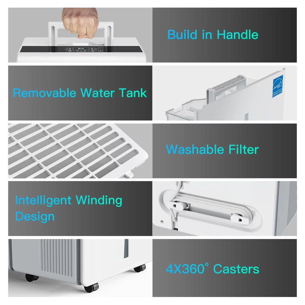 DOE to Dehumidifier Dehumidifiers 2012 (50 with 35 Basement,up for DuraComfort Pint 3000 Standard) Sq.ft WIFI Pint