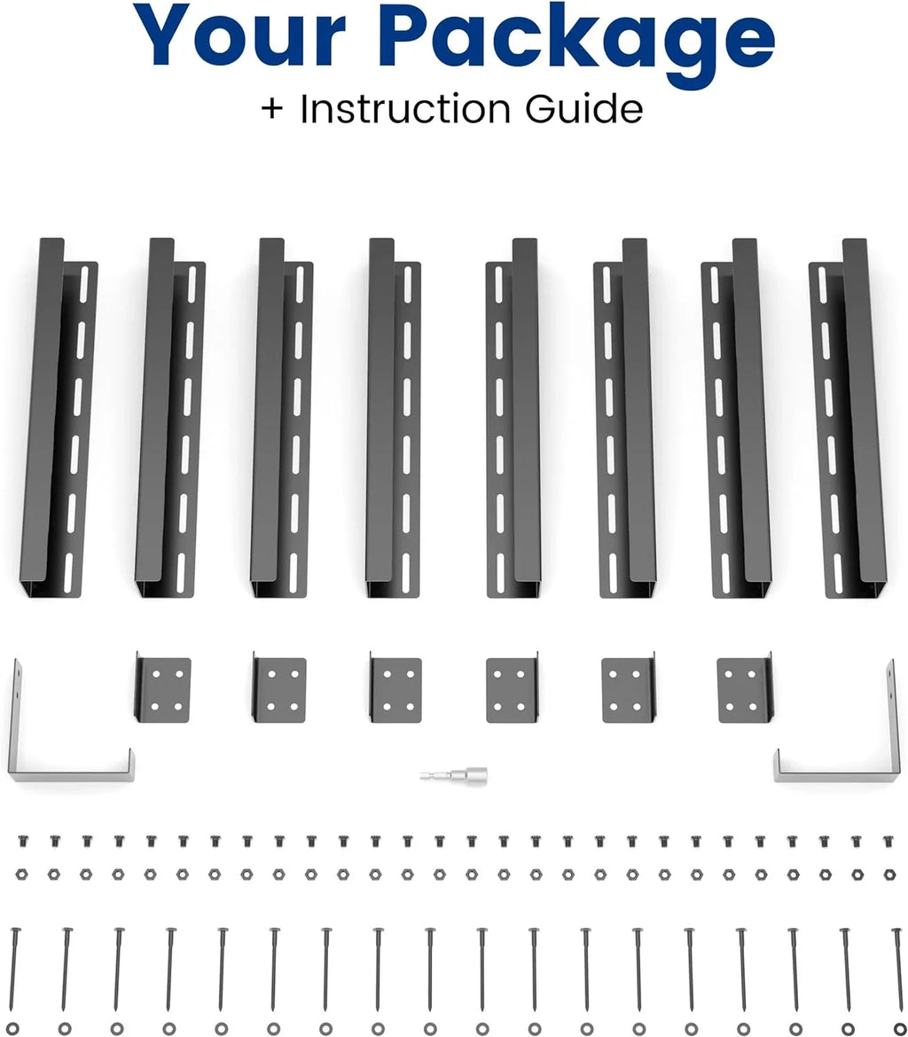 LIHONG Ceiling Garage Storage Hooks Storage Rack, Most Racks, Tote 4 System, Bins, Bin Supports Adjustable Organization Sets, Rails, Overhead 2 Storage