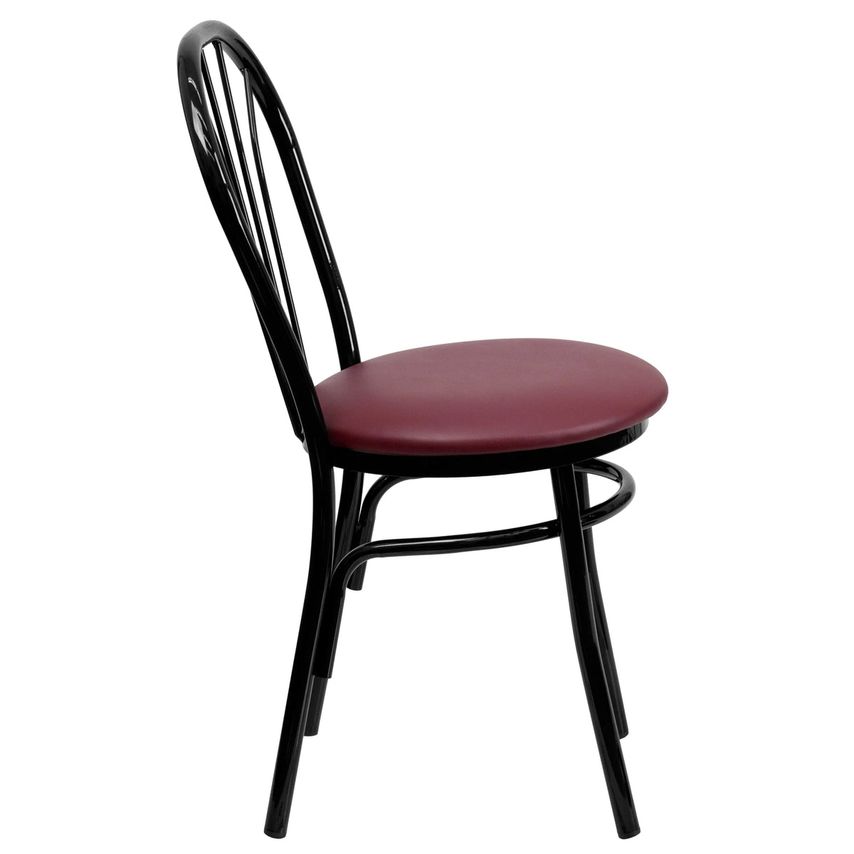 Furniture Metal Series Seat - HERCULES Flash Vinyl Back Chair Burgundy Fan