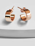 CHUBBY EARRINGS HOOP BOSS ROSE SILVER GOLD MINI STERLING 18K OVER