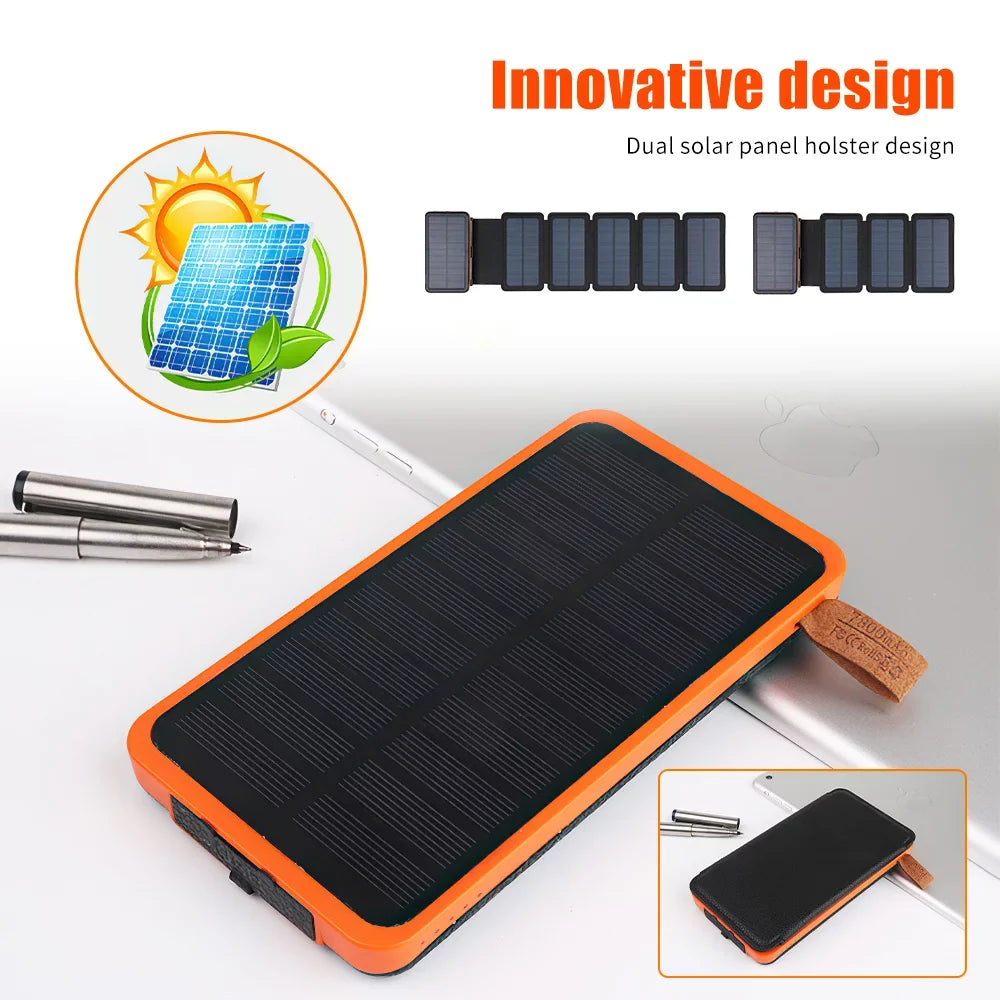 Battery Bank, 26000mAh, Outdoor for Charger Fast Tablets Phones, Pack Portable Charge Power Solar USB