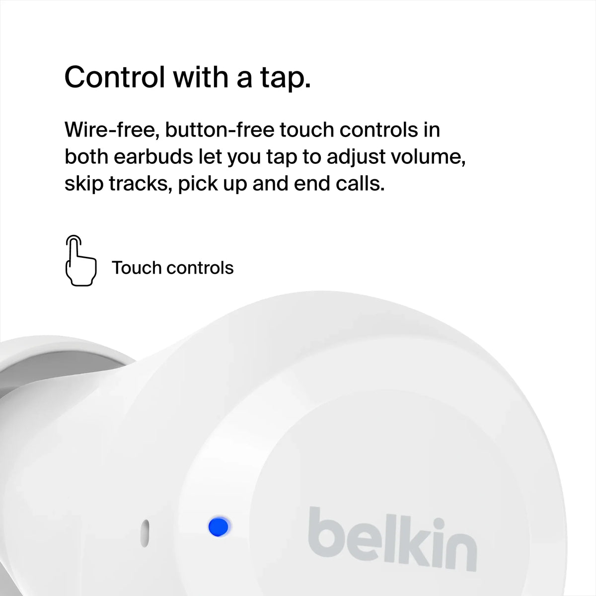 Earbuds, and White Belkin Hours iPhone, - Water Sweat Charging, Battery Wireless Resistant, and of Bolt, 28 Pixel USB-C, to SoundForm™ Wireless More Up Life, Galaxy, IPX5 True