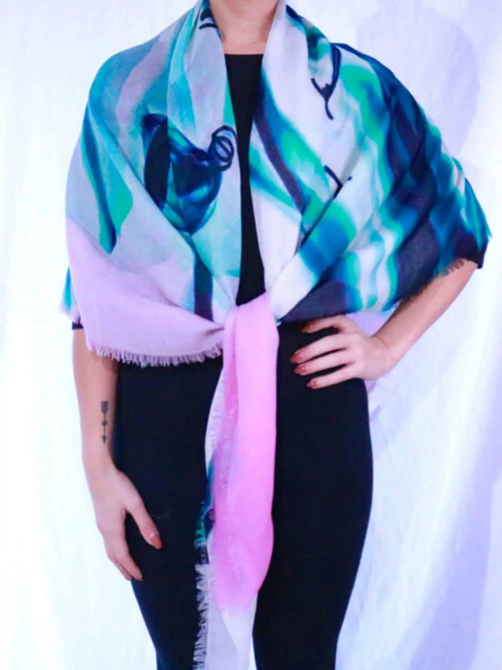 Orchids Lightweight Scarf James 100% Paul by Cashmere - Amazon Cheung