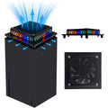 Series System Fan Noise Top for with Fan Xbox Low X OFOCASE Cooler LED Cooling Light Filter Black Dust with
