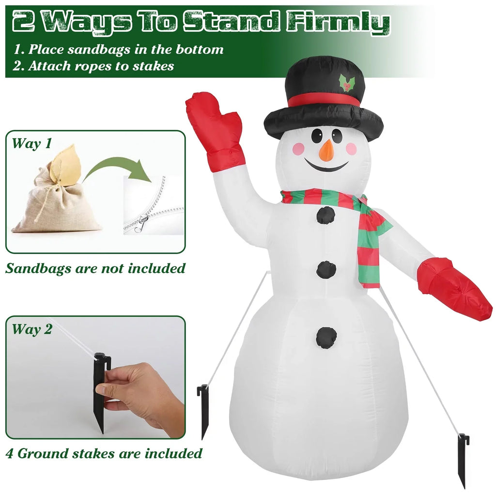 Huge Snowman Snowman, Lawn Holiday Blow Yard for Up Inflatable Light iMountek Winter Holiday Giant Yard 7.9ft Decoration, Christmas Party Up Garden Decor