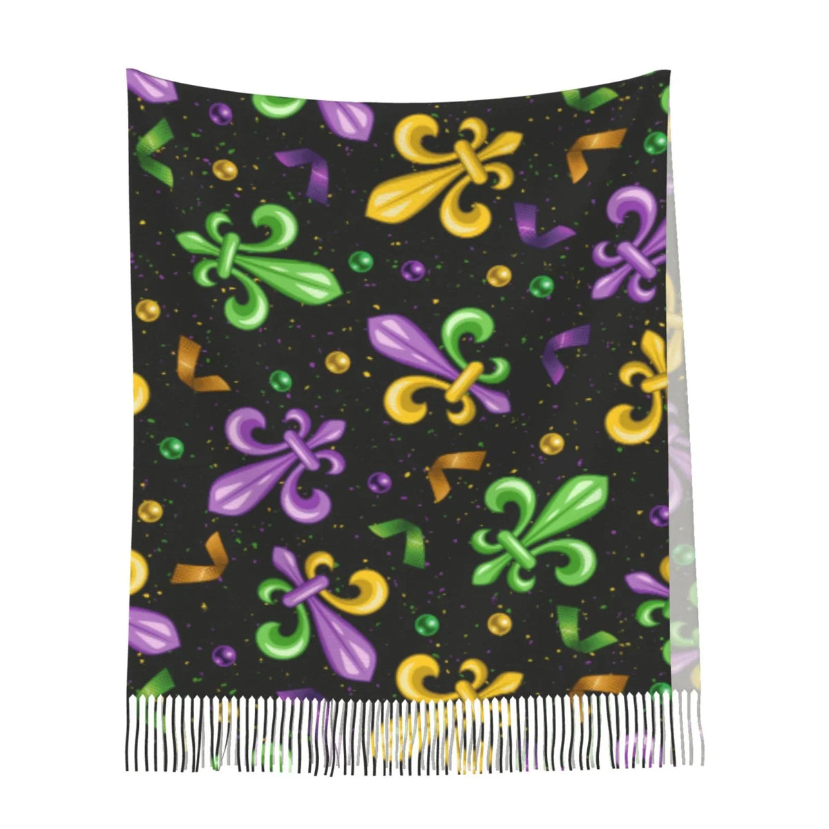 Women Gras Cashmere Art Print Shawl Elegant Feel Warm Mardi Carnival4 Soft Large Winter Bingfone Scarves For Scarf Gifts- Wrap