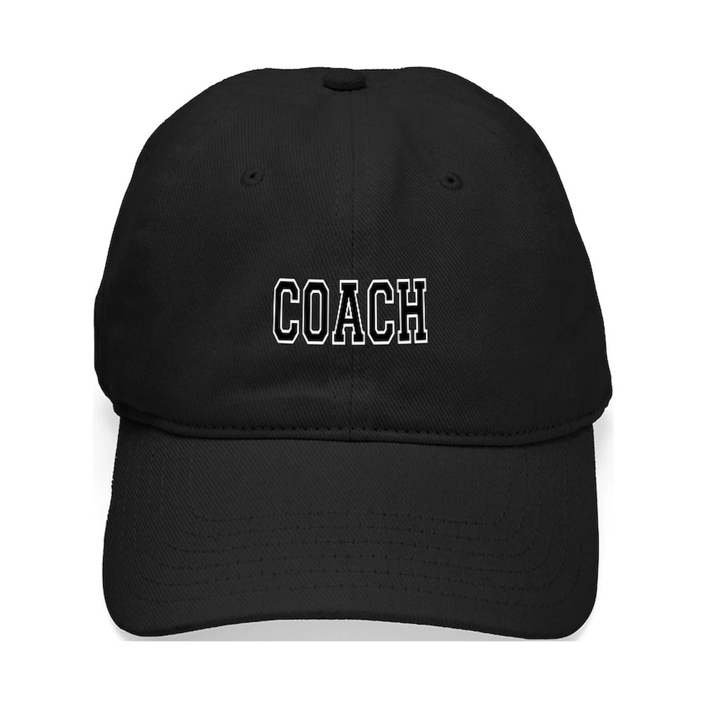 Adjustable CafePress Cap Cotton Baseball Canvas - Black Printed Black Hat - Coach