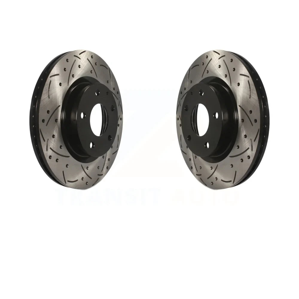 Sport Front Disc Brake Slotted Rotors Pair CX-3 Drilled KD-100093 3 For Coated Mazda