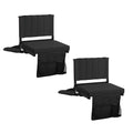 with Cup of Cushion Stadium and Holder Strap Stadium Padded Bleachers 2-Pack with Foldable CozyBox for Chairs Seat