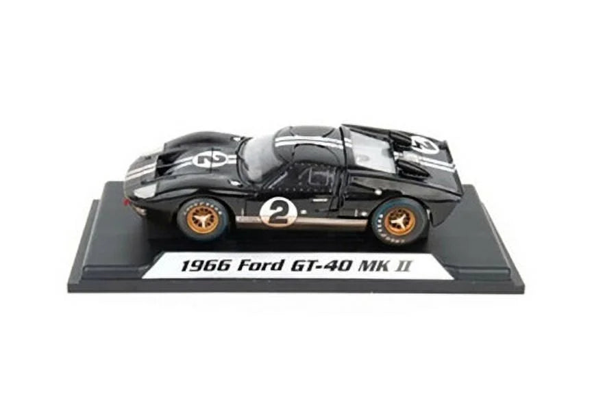 MK - 1966 (Dirty Diecast scale SC431BK 1/18 Ford Version, Black #2 - GT-40 II Race After Toy Collectibles Model Shelby Car