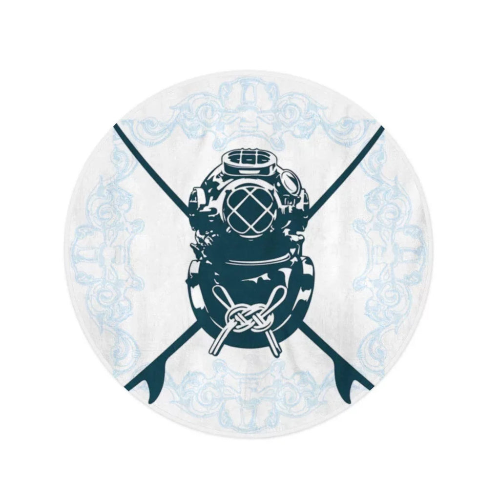 Blanket Towel Antique Circle Mat Aqualung Towels Circular Surf Diving Beach inch Surfboard SIDONKU Activity Classic 60 Tapestry Shield Round Throw Beach Suit Travel