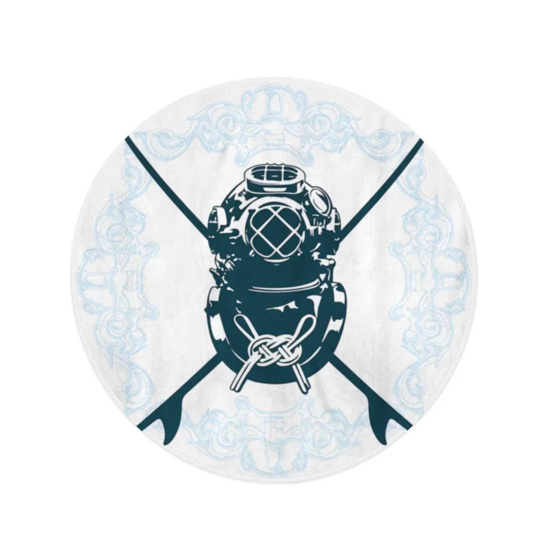 Blanket Towel Antique Circle Mat Aqualung Towels Circular Surf Diving Beach inch Surfboard SIDONKU Activity Classic 60 Tapestry Shield Round Throw Beach Suit Travel