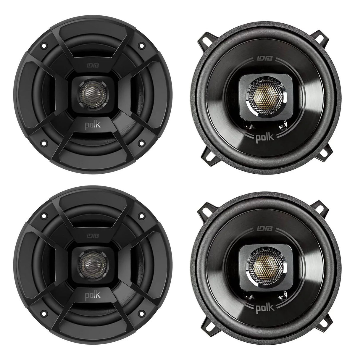 Way 2 Audio 5.25 Inch Stereo Car/Marine ATV (4 Speakers 300W DB522 Polk Pack)