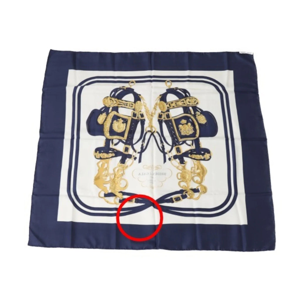 Hermes (Good) de GALA Scarf BRIDES Carre90 HERMES Pre-Owned Blue