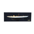 Yacht Half-Hull Boat, Shamrock in. HomeRoots Black Decorative Hand & White V 12 Boat Painted 401899
