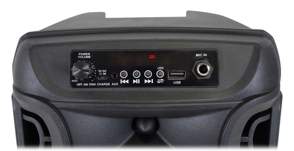 Speakers Wireless BOOM8 w/Bluetooth Portable Pro (2) 8" Technical TWS Party LED