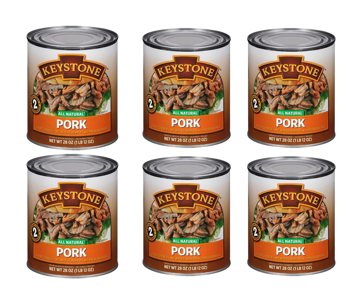 For Pack) Survival All Backpacking Hiking Natural to Keystone Ready 28 Food ✅ Eat oz ✅ Emergency Cans and Can Pork Camping (6