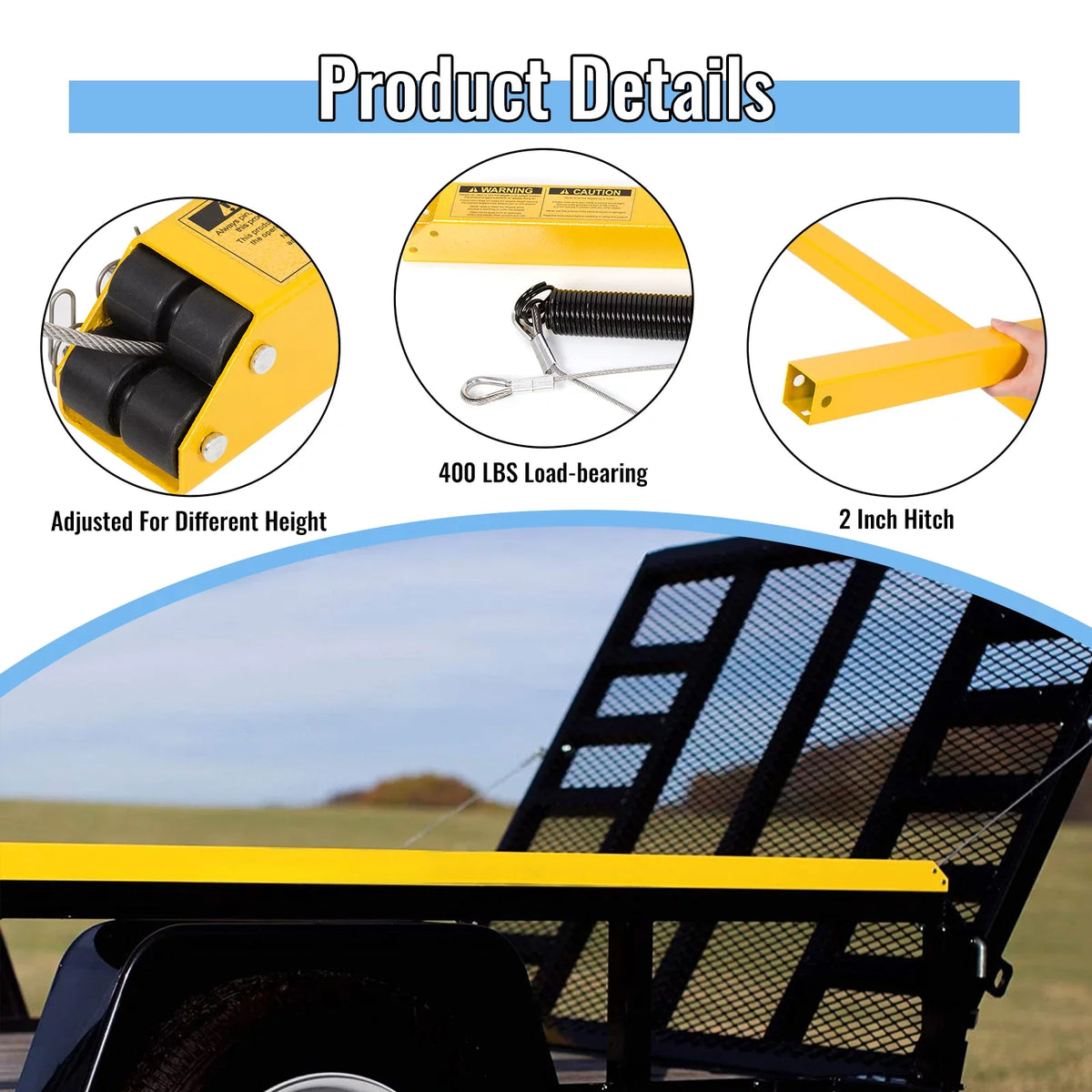 Trailer Lift Tailgate 2 Sided System 350 Gate HECASA Pounds Ramp Lift Assist Liftgate Utility