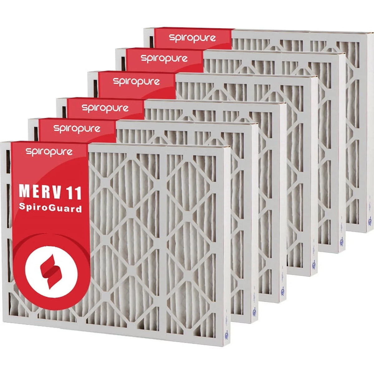 '- in Made USA 18x32x2 Air 11 Pleated SpiroPure (6 Filters Pack) Filter MERV