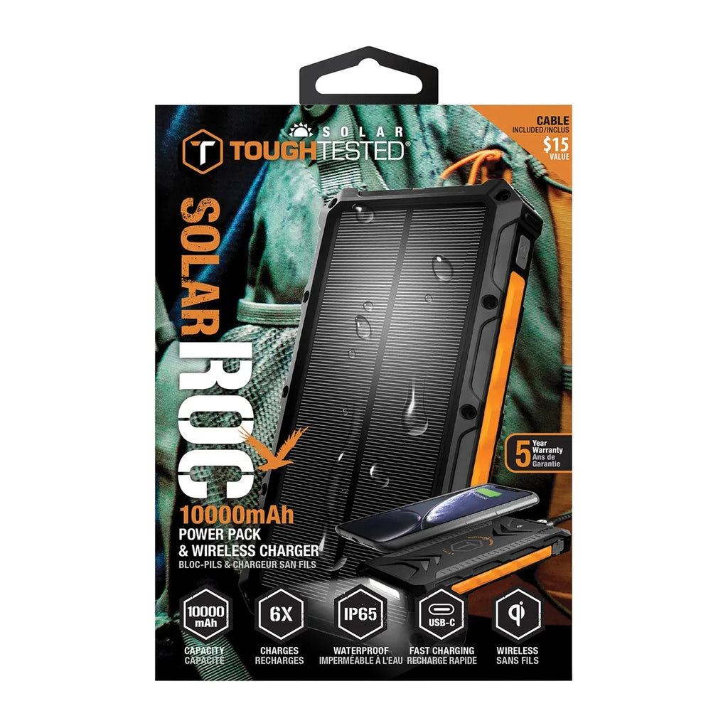 MAH 10,000 Powerbank Wireless ToughTested Portable Charger (ROC10) & Solar