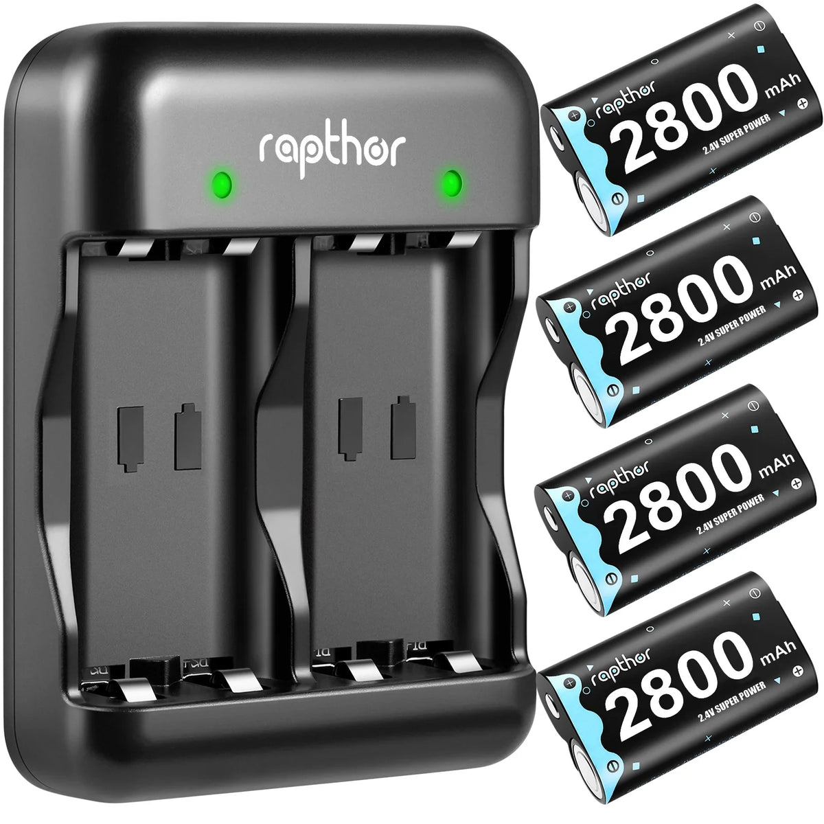 Pack mAh 2800 One Rapthor Xbox S/Xbox One/Xbox X/Xbox One Controller X/Xbox for Battery One x 2800 Series Elite, Rechargeable mAh Battery 4