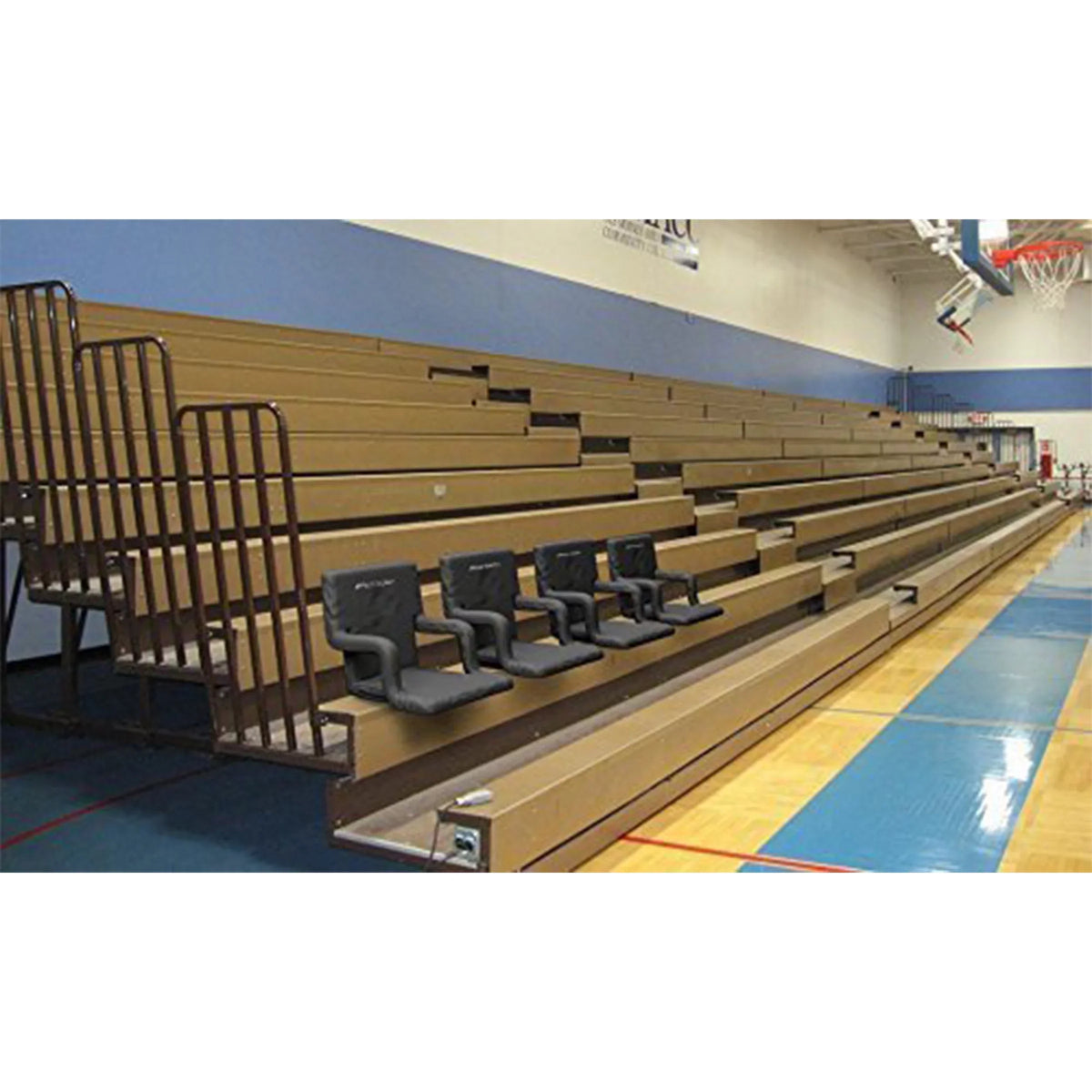 Seat Positions Padded Chair, Home-Complete By Support, Cushions Pack- Armrests, Reclining 2 Back Bleacher Stadium with Straps 6 and Carry Portable