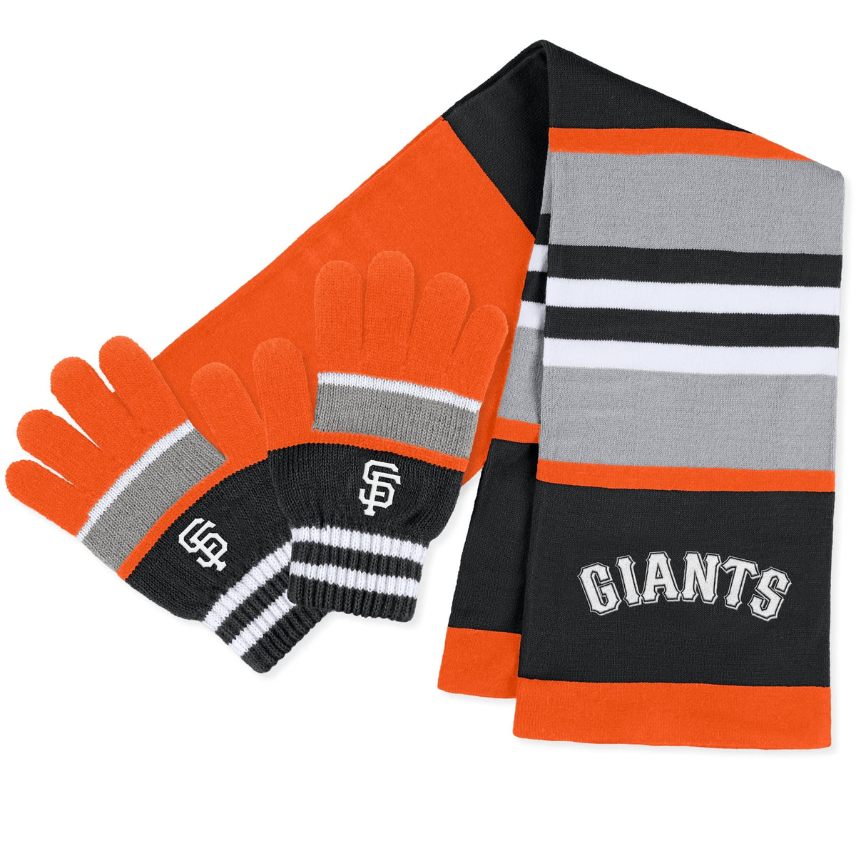WEAR Giants Francisco by Erin Scarf Stripe San Andrews Set Glove & Women's