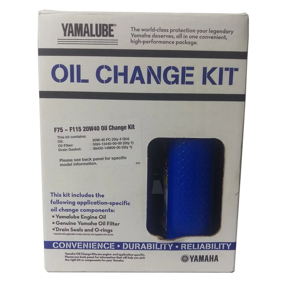 Oil F75-F115, Yamaha Kit Change,Filter Outboard LUB-MRNMD-KT-21 New Service OEM