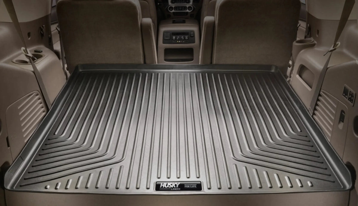 Series w/o Husky or Cargo 07-12 Black GMC w/ Seat RealTruck Liner 3rd by Weatherbeater with row Yukon; Compatible Tahoe/07-12 Chevrolet