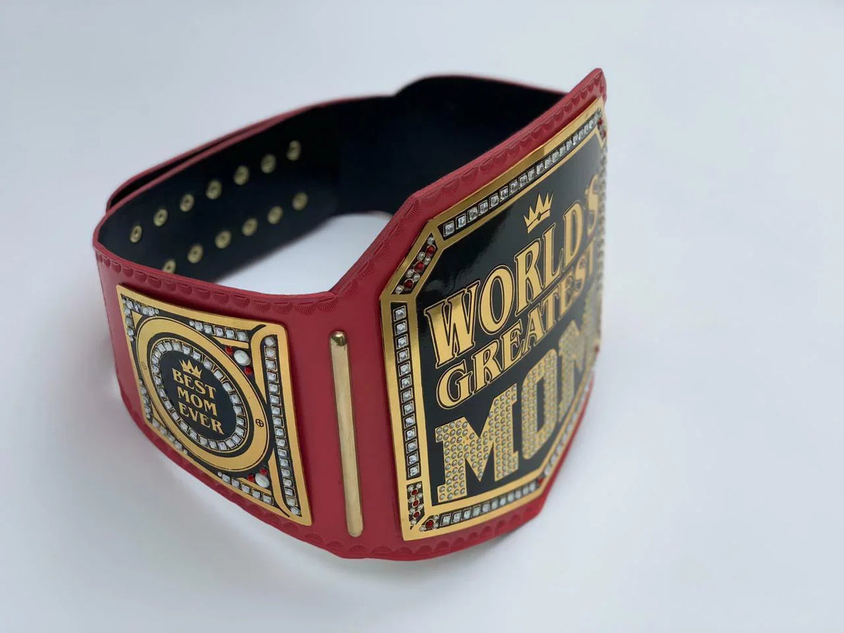 Belt Red Mom World Championship Gift Greatest