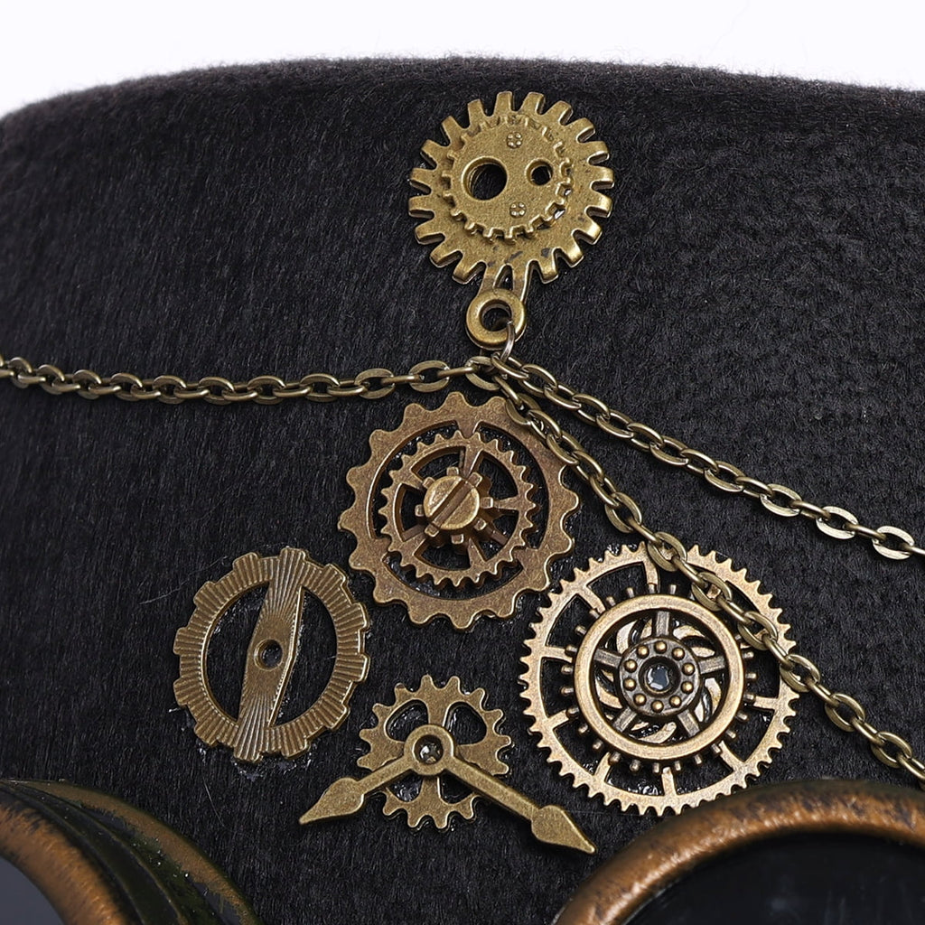 Goggle Hallo with Unisex Hats Hat Gothic Punk Steampunk Top GRACEART