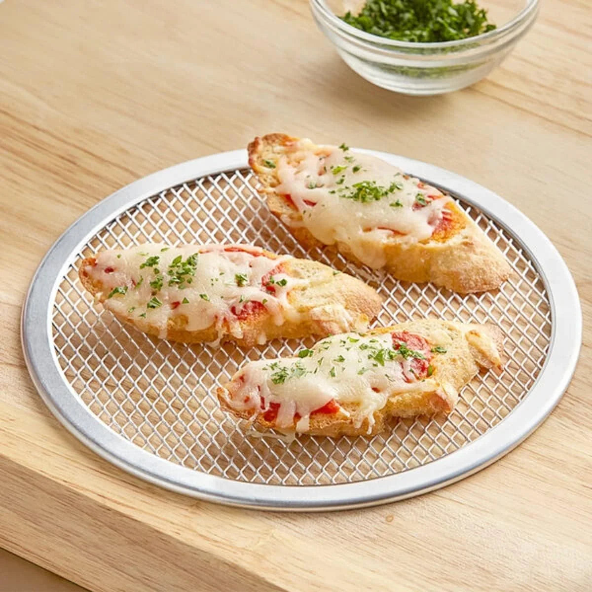 Aluminum Screen & Rim- Tray Baking Screen Round for TrueCraftware- 2 Kitchen Tray of Pizzeria Set Bakeware Restaurants Pan Baking Home Pizza Round Pizza Pizza Seamless 8”