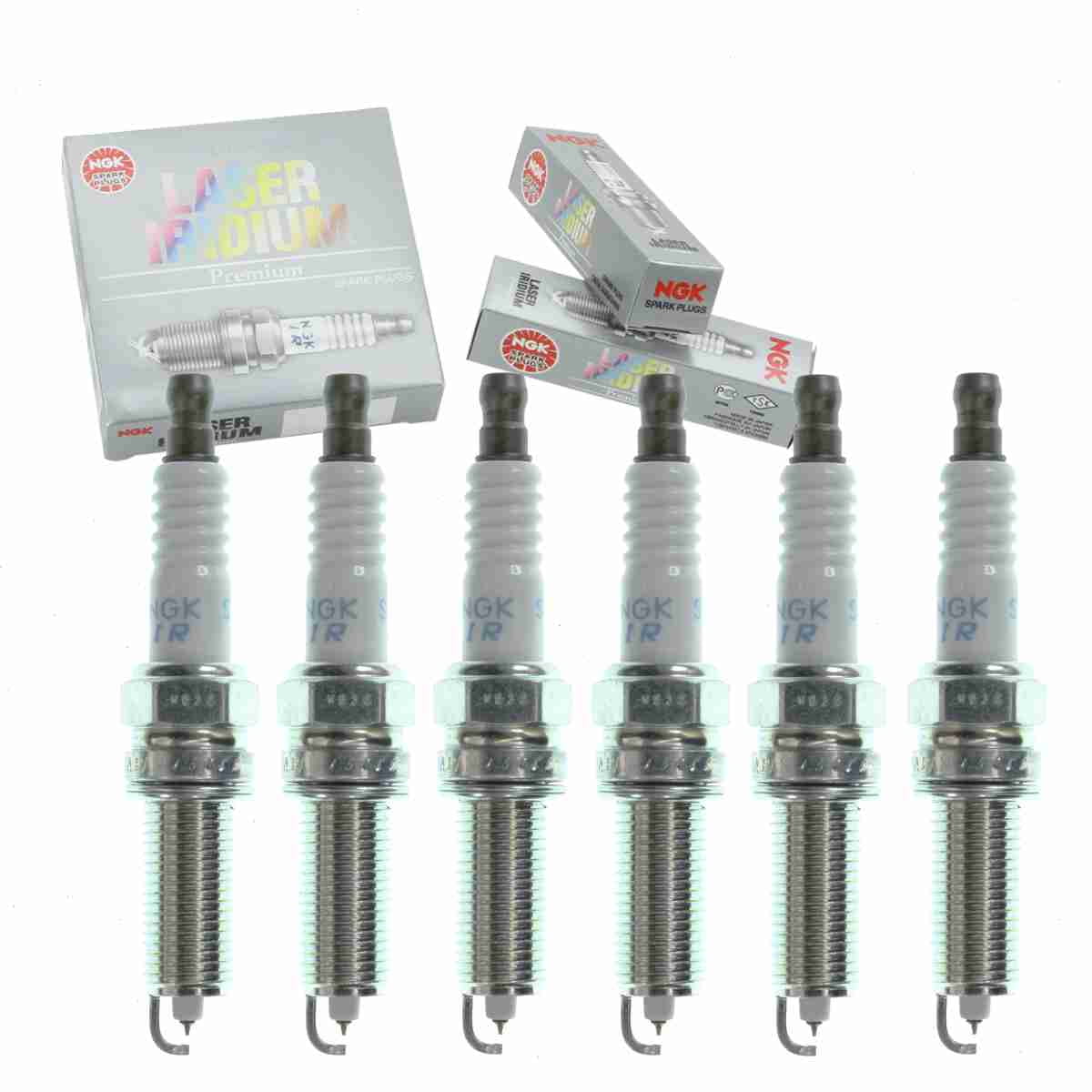 Plugs Genesis NGK V6 compatible 3.8L pc 2010-2016 Hyundai Iridium 6 Laser Coupe Spark with