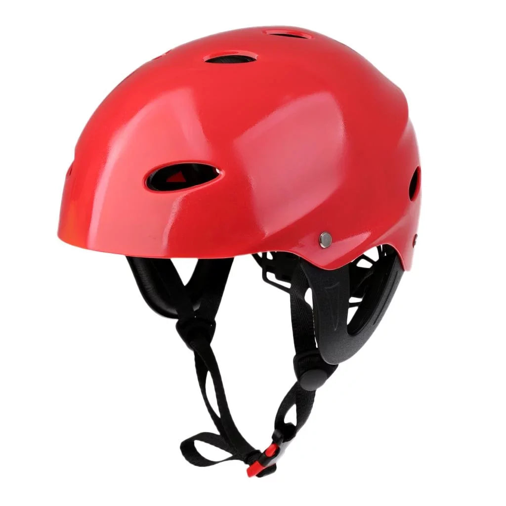Helmet Water Impact Sports Head for Surfing Wakeboard Kayak Hard - Red Canoe Cap Sports Tow