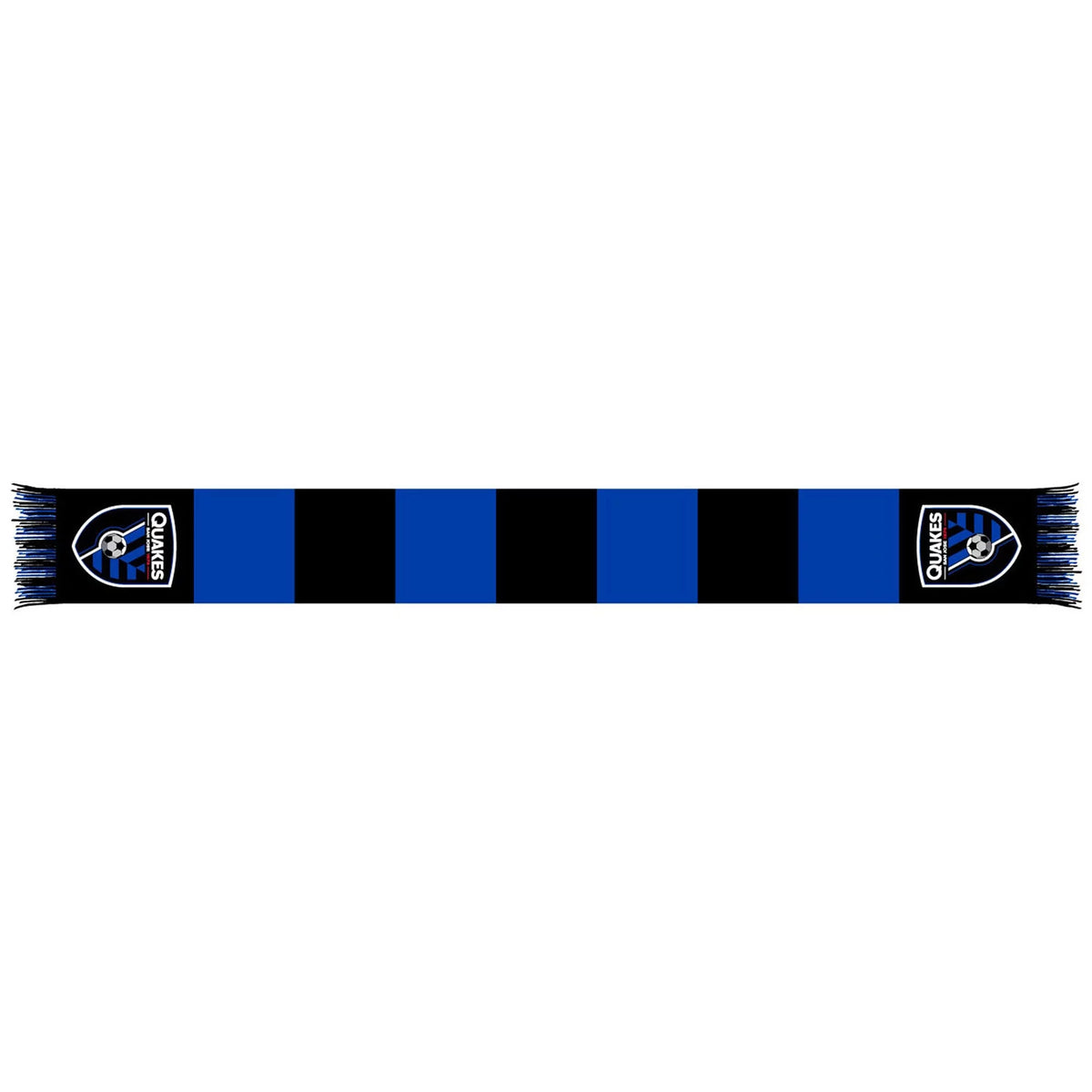Earthquakes Team Black/Blue Knit San Bar Scarf Jose