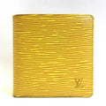 Credit Mini Epi Vuitton Wallet Folded Ladies Square Pre-Owned Louis Portobier M63549 Yellow Tassili Cult (Good)