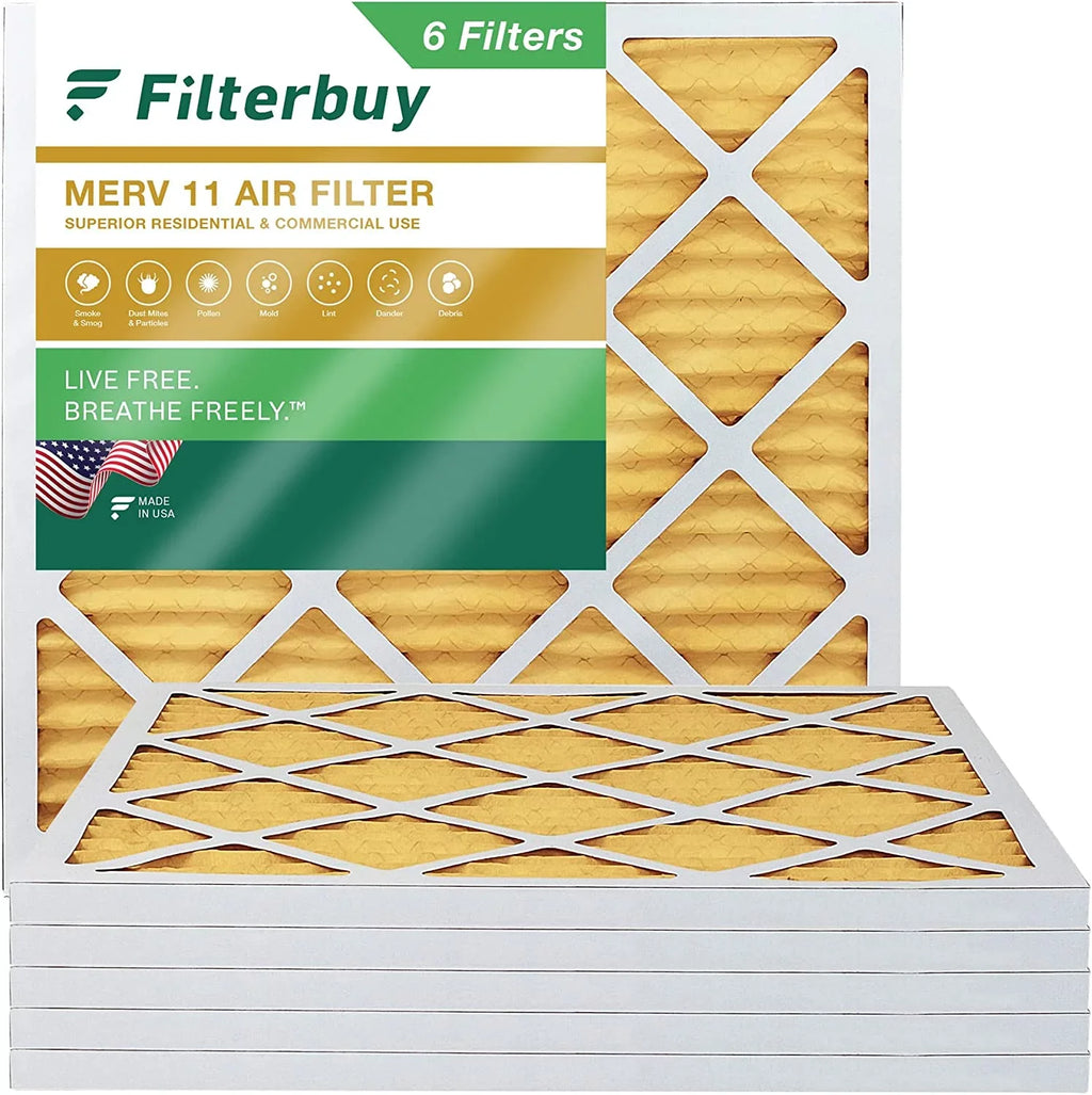 (6-Pack) Pleated AC Furnace MERV 11 HVAC 12x12x1 Air Filterbuy Filters