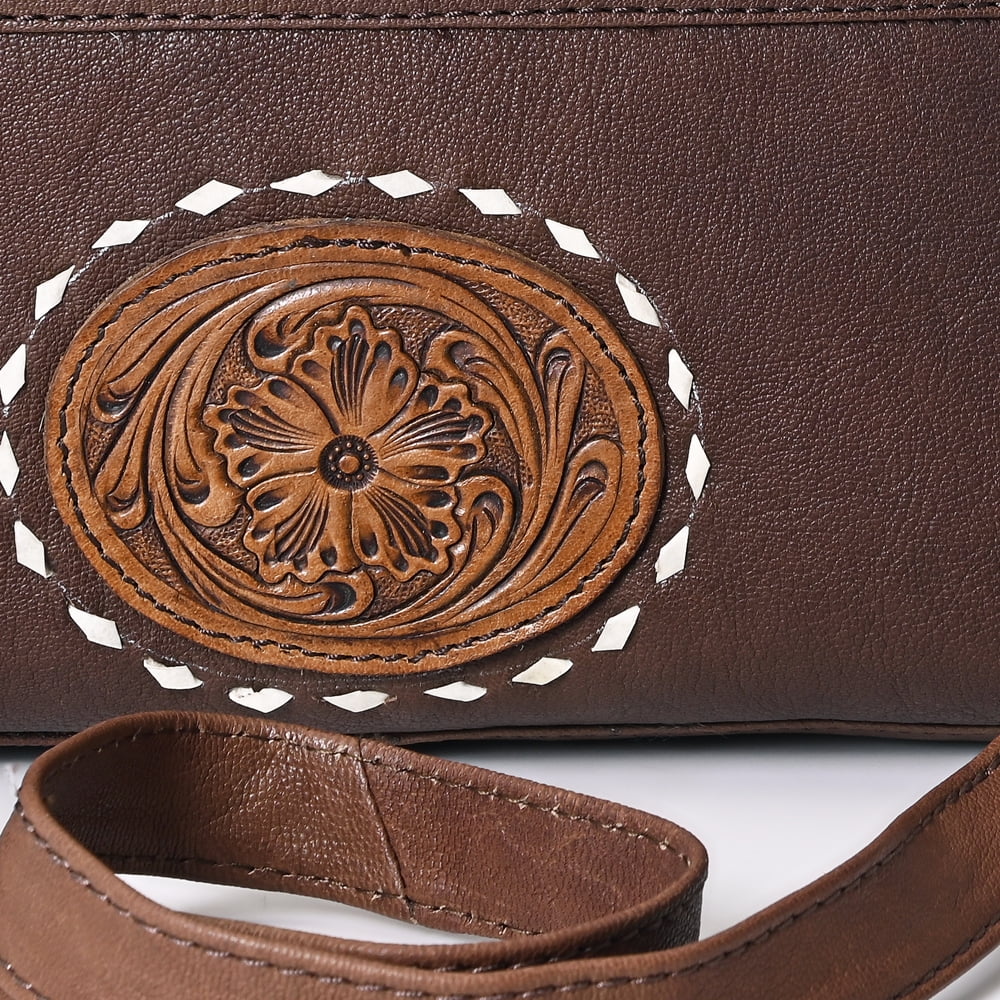 HOBO Leather purse women Tooled Genuine bag Hand OHLAY western KBK131 handbag KB Hair-on