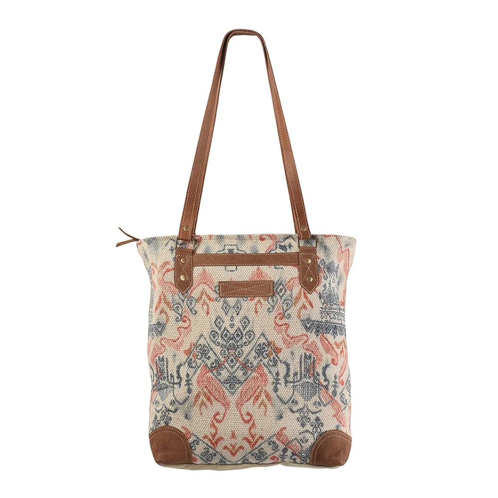 TOTE Leather Genuine handbag Upcycled purse KB227 women Canvas western Upcycled KB Wool OHLAY bag