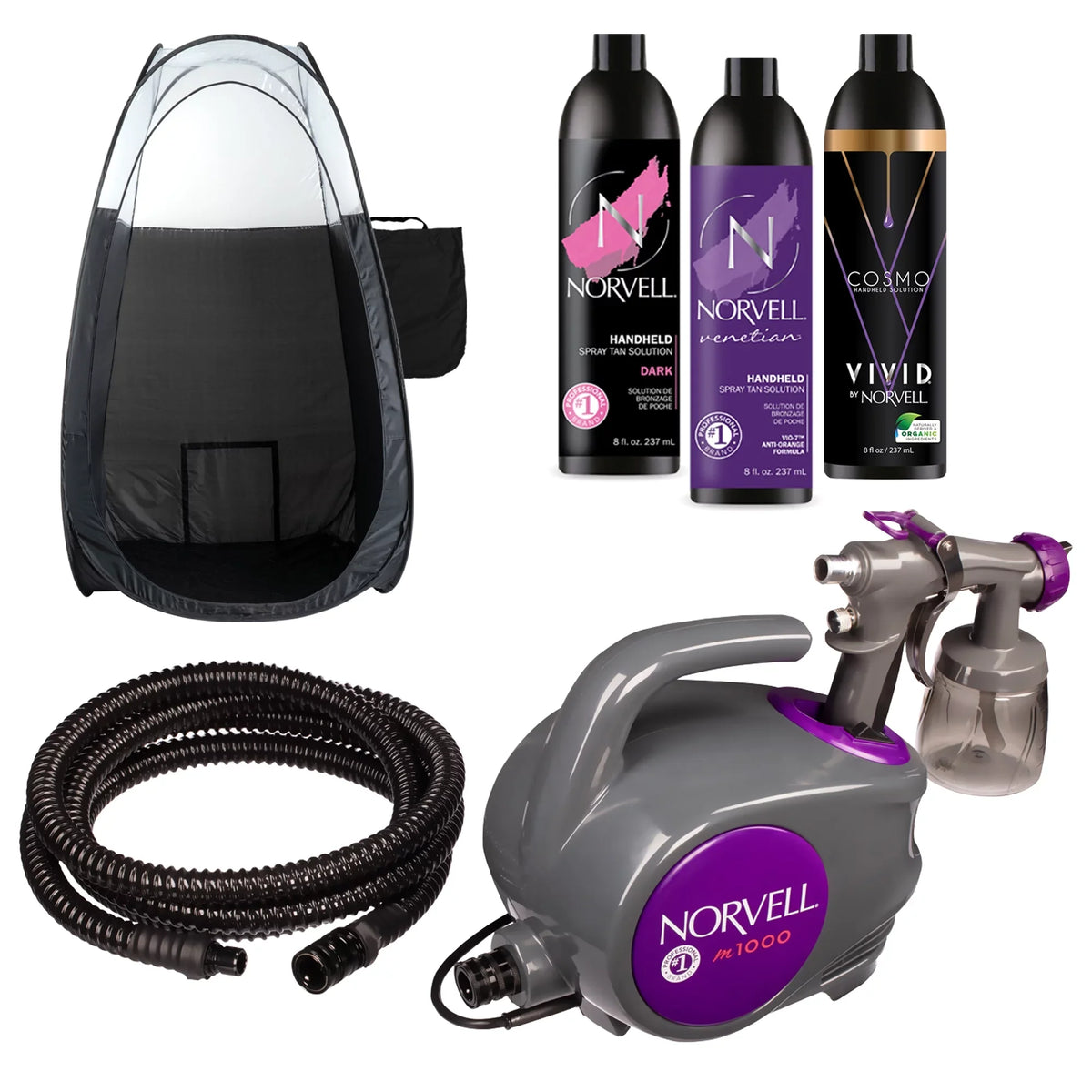 Tanning Norvell Tan Sun with Naked M1000 and Solution Machine Tent Spray