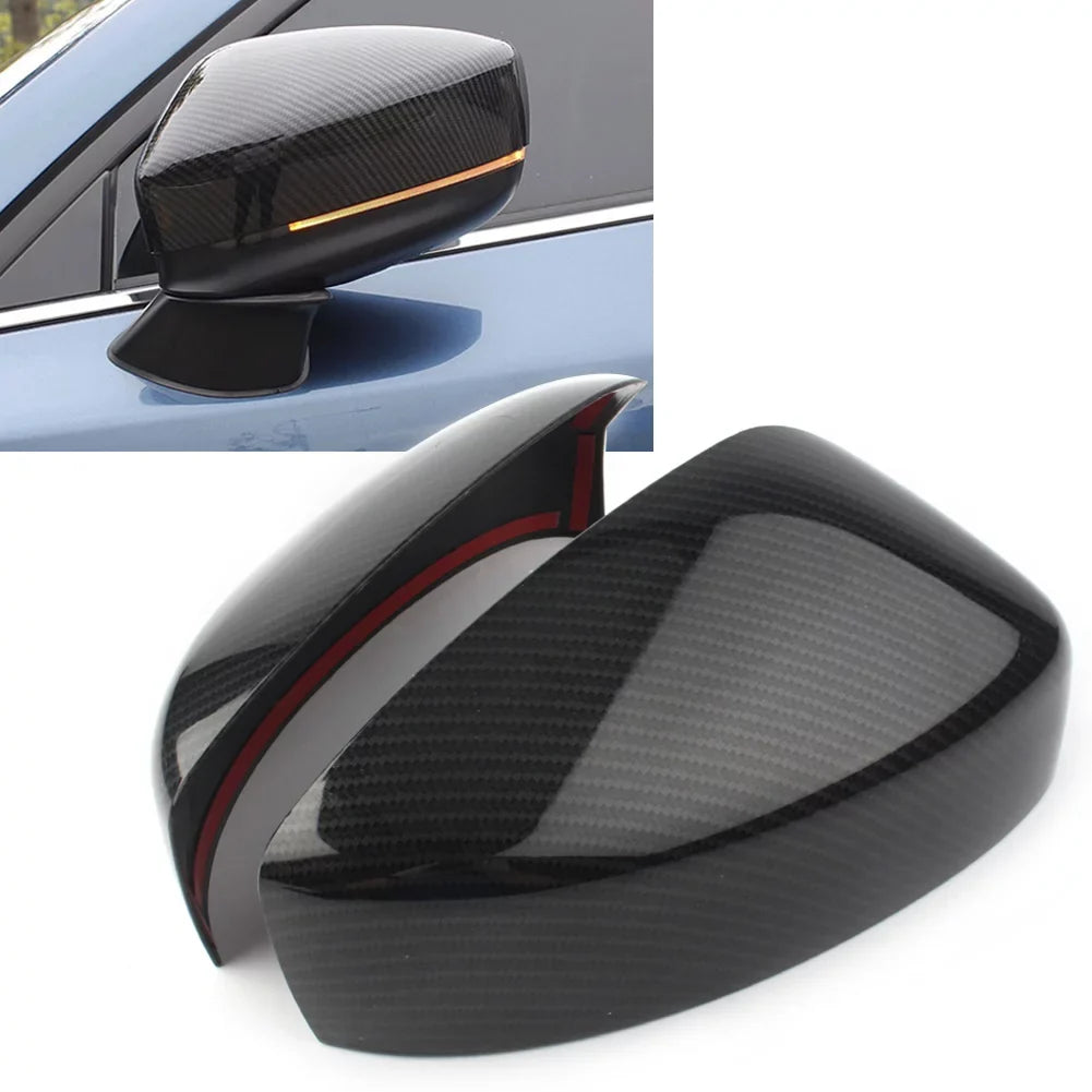 Mirror BFY Rearview View For Cover ABS Mazda Rear 2019 2Pcs Trim CX-5 2018 Carbon Styling Car Fiber 2017
