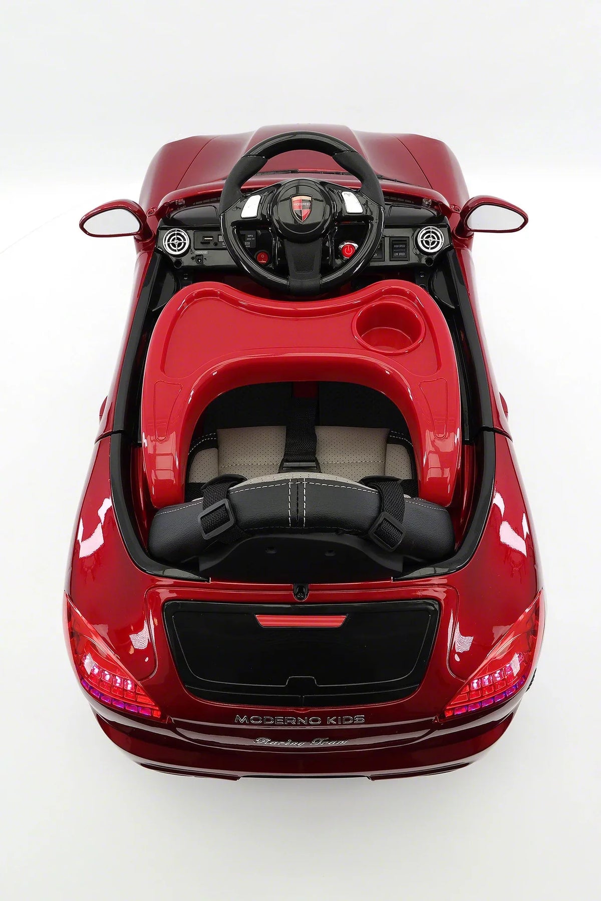Ride-On Kiddie Electric 12V with R/C Roadster Parental Kids Cherry | Car Red Remote