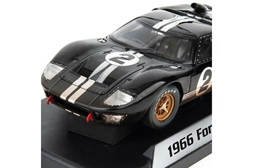 MK - 1966 (Dirty Diecast scale SC431BK 1/18 Ford Version, Black #2 - GT-40 II Race After Toy Collectibles Model Shelby Car